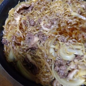 すき焼きの残りで豚すき焼き丼